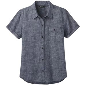 Outdoor Research Heathered Navy Blue Ironhorse Short Sleeve Camp Shirt Sz Small